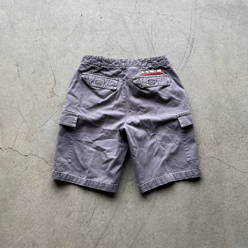 Vintage B.U.M. Equipment Mens Grey Cargo Skater Shorts Size 30
